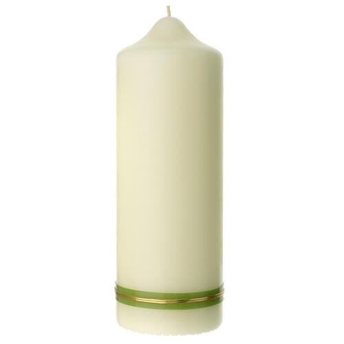 Ave Maria candle red gold 230x80 mm 3