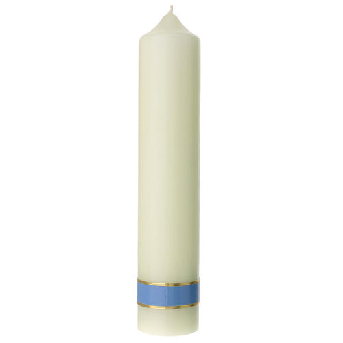 Kerze Sixtinische Madonna blau gold, 300x60 mm 4