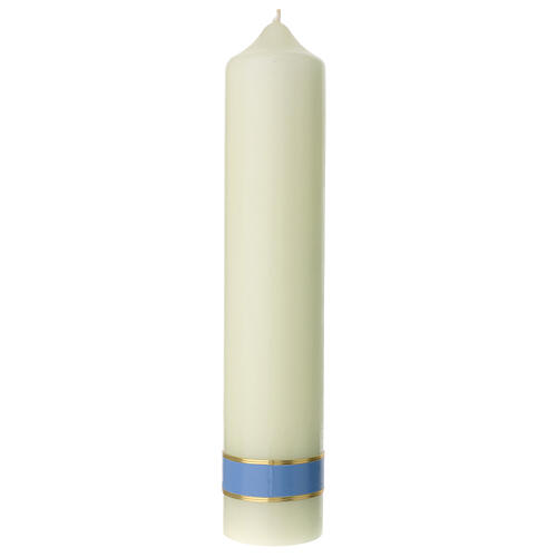 Candela Madonna Sistina azzurro oro 300x60 mm 4