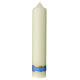 Madonna and Child candle Sistine blue gold 300x60 mm s4