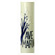 Ave Maria candle with white lilies 40x6 cm s2