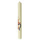 Cero mariano croce corona dorata 600x60 mm s3