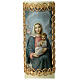 Kerze Maria und Jesuskind mit goldenem Rahmen, 165x50 mm s2