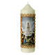 Candle with Our Lady of Fatima 16.5x5 cm s1