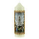 Bougie Notre-Dame de Fatima encadrement doré 165x50 mm s1