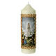 Świeca Madonna z Fatimy, złote obramowanie, 165x50 mm s1