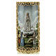 Vela imagem Nossa Senhora de Fátima moldura dourada 16,5x5 cm s2