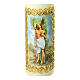 St Sebastian candle with golden frame 16.5x5 cm s2