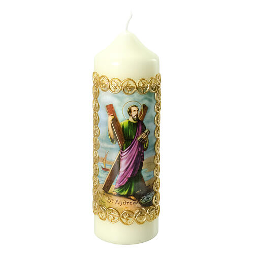 St Andrew candle with cross 16.5x5 cm 1
