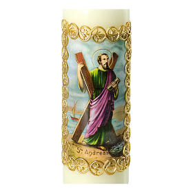 Candle St Andrew with cross 165x50 mm