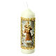 Candle with St Christopher and Baby Jesus 16.5x5 cm s1