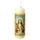 St Lucy candle with golden frame 165x50 mm s1