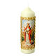 St Barbara candle with golden decoration 16.5x5 cm s1