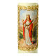 St Barbara candle with golden decoration 16.5x5 cm s2
