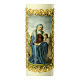 St Anne candle with gold frame 16.5x5 cm s2