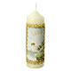 Candle with guardian angel and golden frame 16.5x5 cm s1