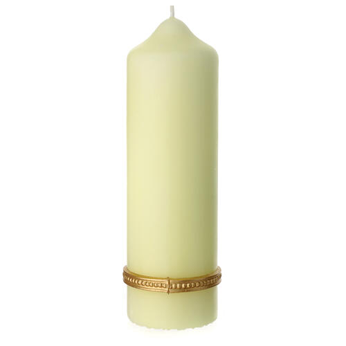 Kerze mit betenden Händen und goldenen Details, 165x50 mm 4