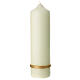Altar candle with white praying hands 22x6 cm s3