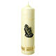 Altar candle with bronzed praying hands 27.5x7 cm s1