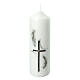 Funeral candle black feathers 165x50mm s1