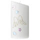 Pillar candle with stars angel wings 180x90 mm s1