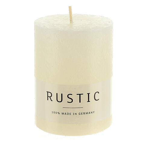 Ivory rustic candle, set of 24, 80x60 mm 2