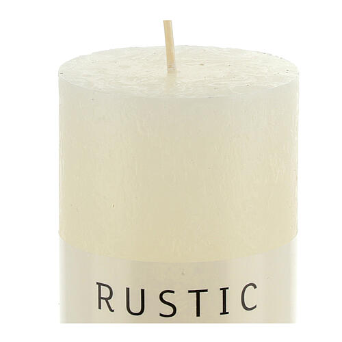 Ivory rustic candle, set of 24, 80x60 mm 3