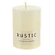 Ivory rustic candle, set of 24, 80x60 mm s2