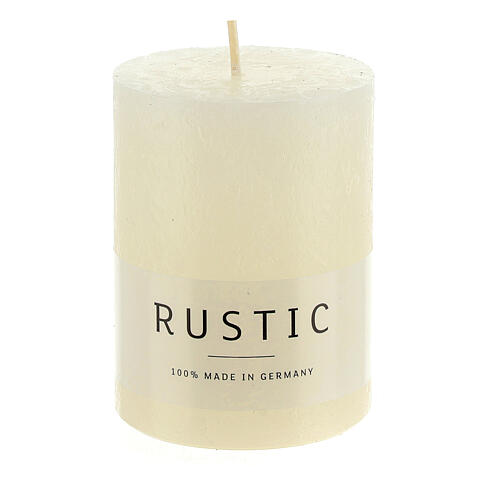 Rustic ivory candle pack 24 pieces 80x60 mm 2