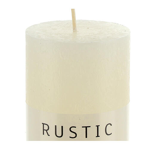 Rustic ivory candle pack 24 pieces 80x60 mm 3