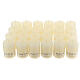 Rustic ivory candle pack 24 pieces 80x60 mm s1