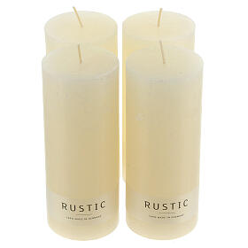 White rustic candle 4 pcs 170x70 mm