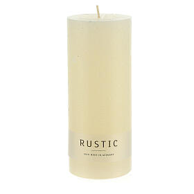 White rustic candle 4 pcs 170x70 mm