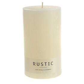 Ivory rustic matt candle, set of 12, 140x80 mm