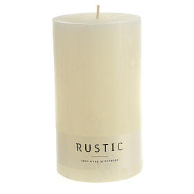 Ivory candle opaque rustic 12 pcs 140x80 mm
