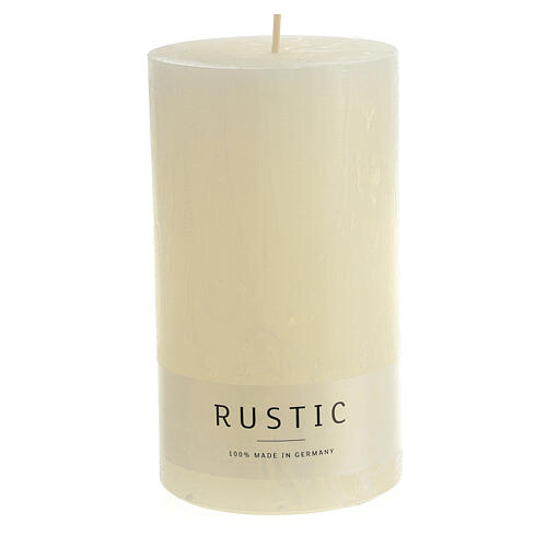 Ivory candle opaque rustic 12 pcs 140x80 mm 2