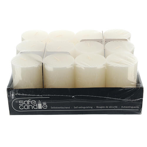 Ivory candle opaque rustic 12 pcs 140x80 mm 4