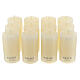 Ivory candle opaque rustic 12 pcs 140x80 mm s1