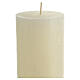 Ivory candle opaque rustic 12 pcs 140x80 mm s3
