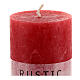 Matt red rustic candle, set of 24, 80x60 mm s3