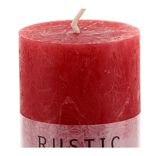 Rustic matte red candles 24 pcs 80x60 mm 3