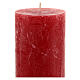 Matt red rustic candle, set of 4, 170x70 mm s3