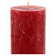 Matte red candles rustic effect 4 pcs 170x70 mm s3