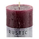 Matte purple candles rustic 80x60 mm 24 pcs s3