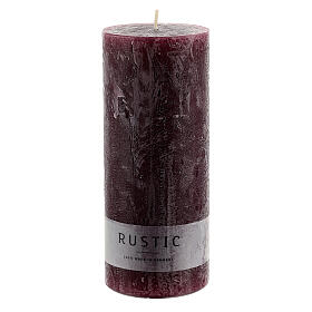 Purple candles matte rustic 170x70 mm 4 pcs