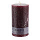 Purple candle, rustic finish, set of 12, 140x80 mm s2