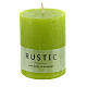 Green rustic candle, set of 24, 80x60 mm s2