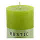Green rustic candle, set of 24, 80x60 mm s3