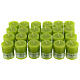 Lime green candles opaque rustic 80x60 mm 24 pcs s1