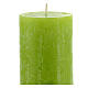 Lime green candles rustic effect 170x70 mm 4 pcs s3